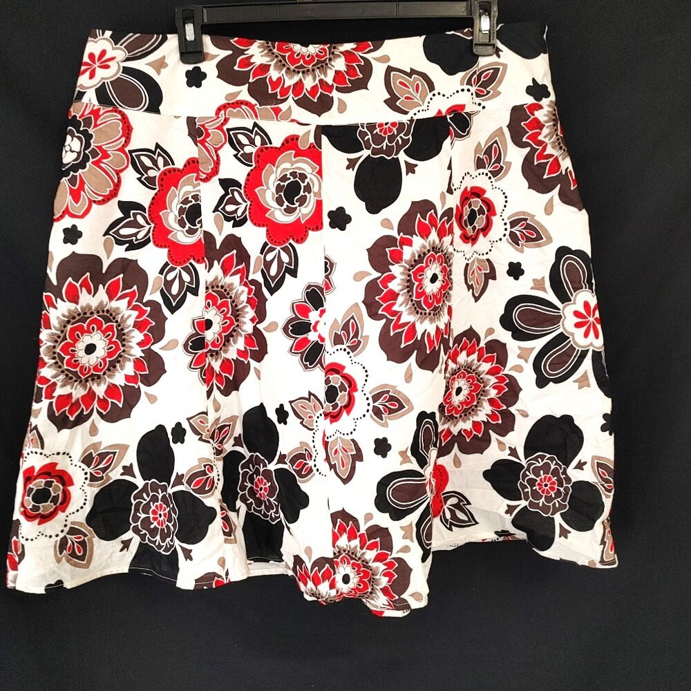 LANE BRYANT 100% COTTON FLORAL PRINT SKIRT